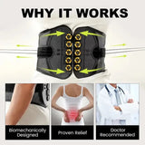 Adjustable lumbar support belt for back pain